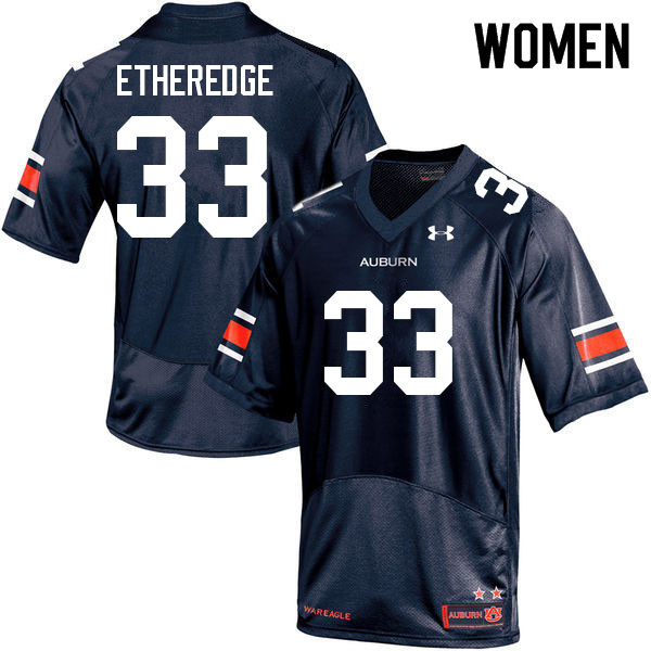 Women #33 Camden Etheredge Auburn Tigers College Football Jerseys Sale-Navy